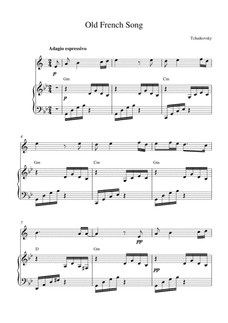 Old French Song (modern version for soprano saxophone and piano) (arr. Kaiserin Rebecca)