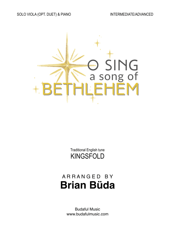 O Sing A Song Of Bethlehem (Kingsfold) - Viola solo (opt. duet) (arr. Brian Buda)