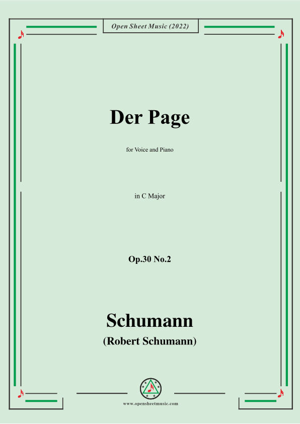 Schumann-Der Page,Op.30 No.2,in C Major (arr. OSM Press)