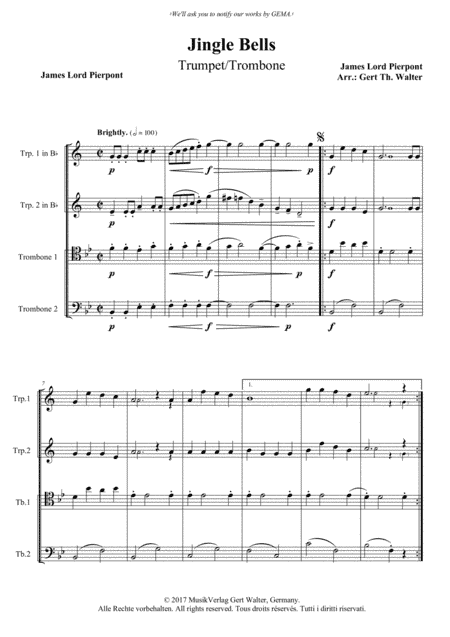 Jingle Bells (arr. Gert Th. Walter)
