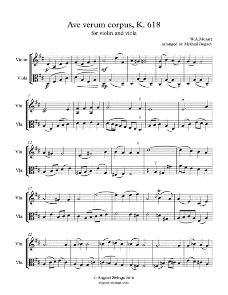 Ave verum corpus (arr. Mikhail Bugaev)