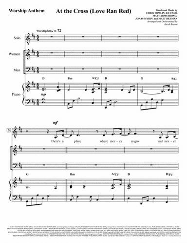 At The Cross (love Ran Red) (arr. Jacob D. Bryant)
