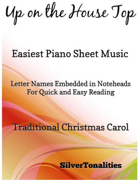 Up on the House Top Easiest Piano Sheet Music (arr. SilverTonalities)