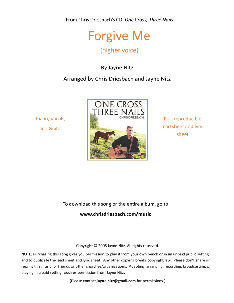 Forgive Me (high voice)