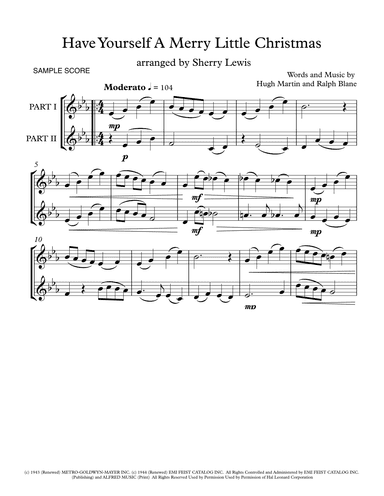 Have Yourself A Merry Little Christmas  from MEET ME IN ST. LOUIS (arr. Sherry Lewis Publishing)
