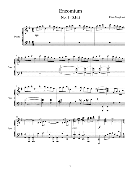 Encomium No. 1 (S.H.)