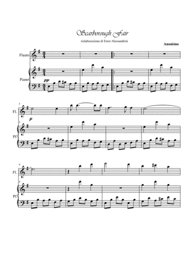 Scarborough fire. Flute and piano (arr. Ester Alessandrini)