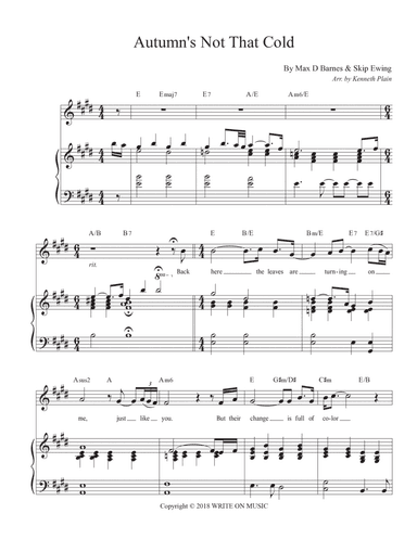Autumn S Not That Cold (arr. Kenneth Plain)
