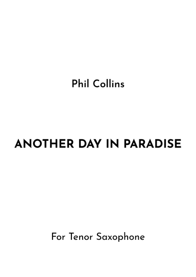 Another Day In Paradise (arr. Jireh J.)