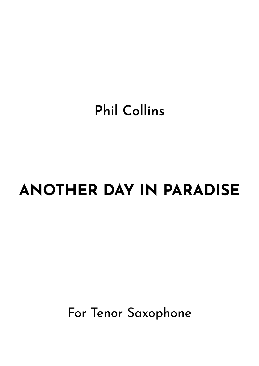 Another Day In Paradise (arr. Jireh J.)