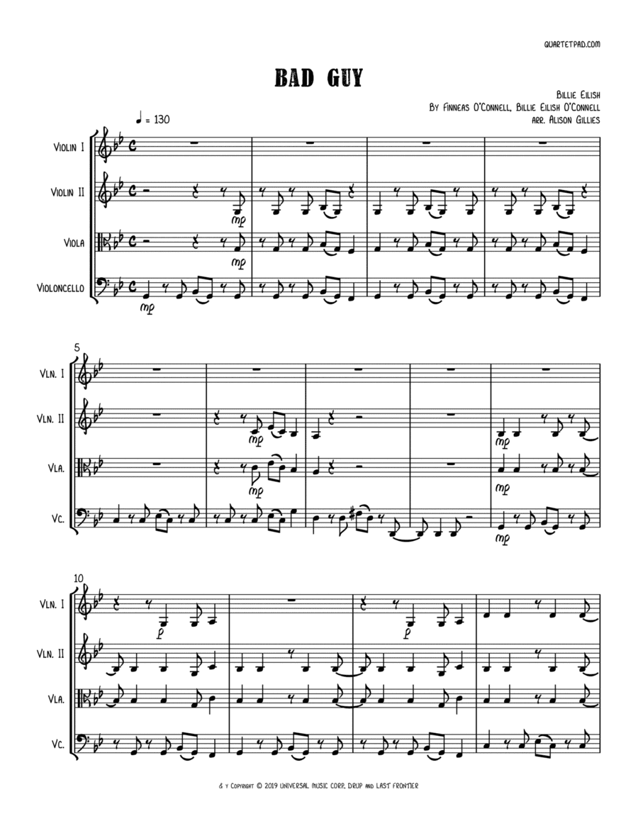 Bad Guy (arr. Alison Gillies)