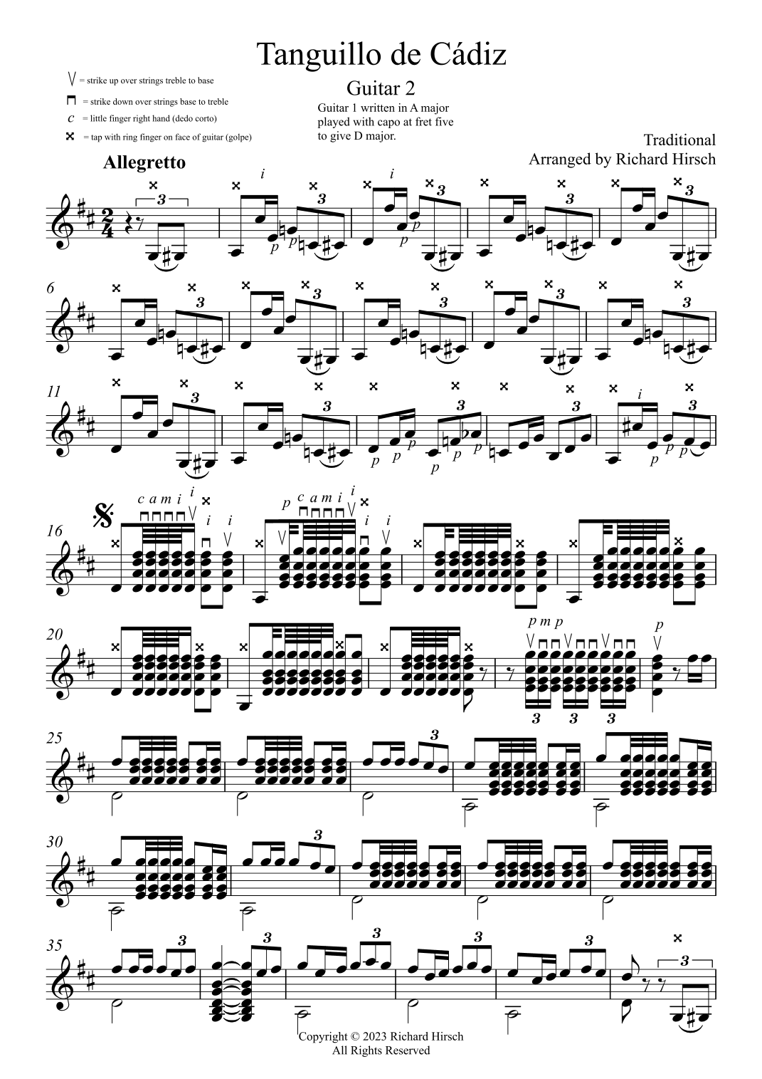 Tanguillo de Cádiz Guitar 2 (arr. Richard Hirsch)