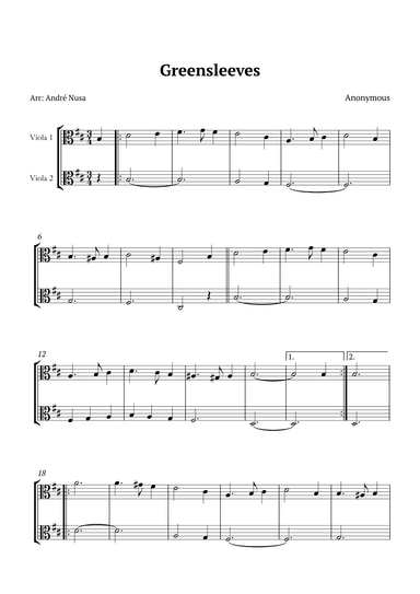 Greensleeves (arr. André Nusa)