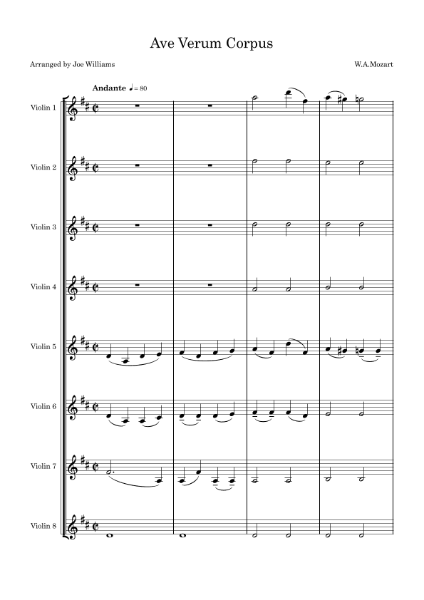 Ave Verum Corpus. (arr. Joe Williams)