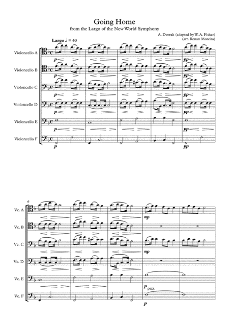 A. Dvorak - Going Home (from the 9th Symphony) for Cello Ensemble (arr. Renan Moreira)