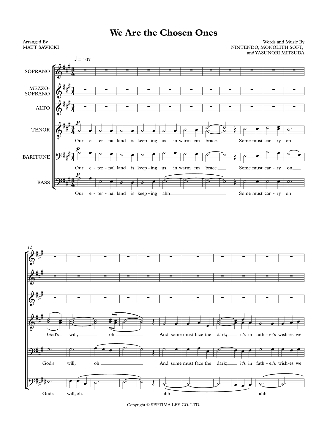 We Are The Chosen Ones (arr. Matt Sawicki)