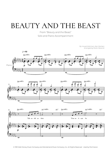 Beauty And The Beast (arr. Pedro Merendi)