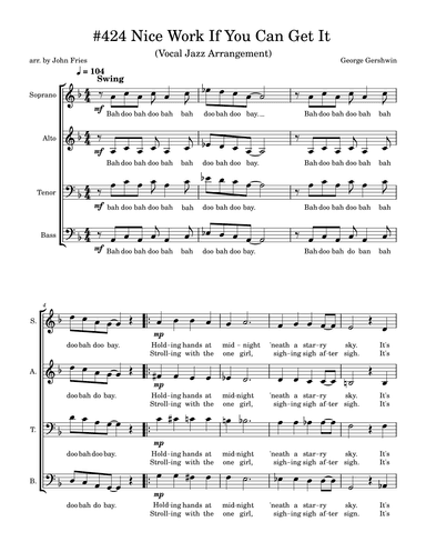 Nice Work If You Can Get It (arr. John Fries)