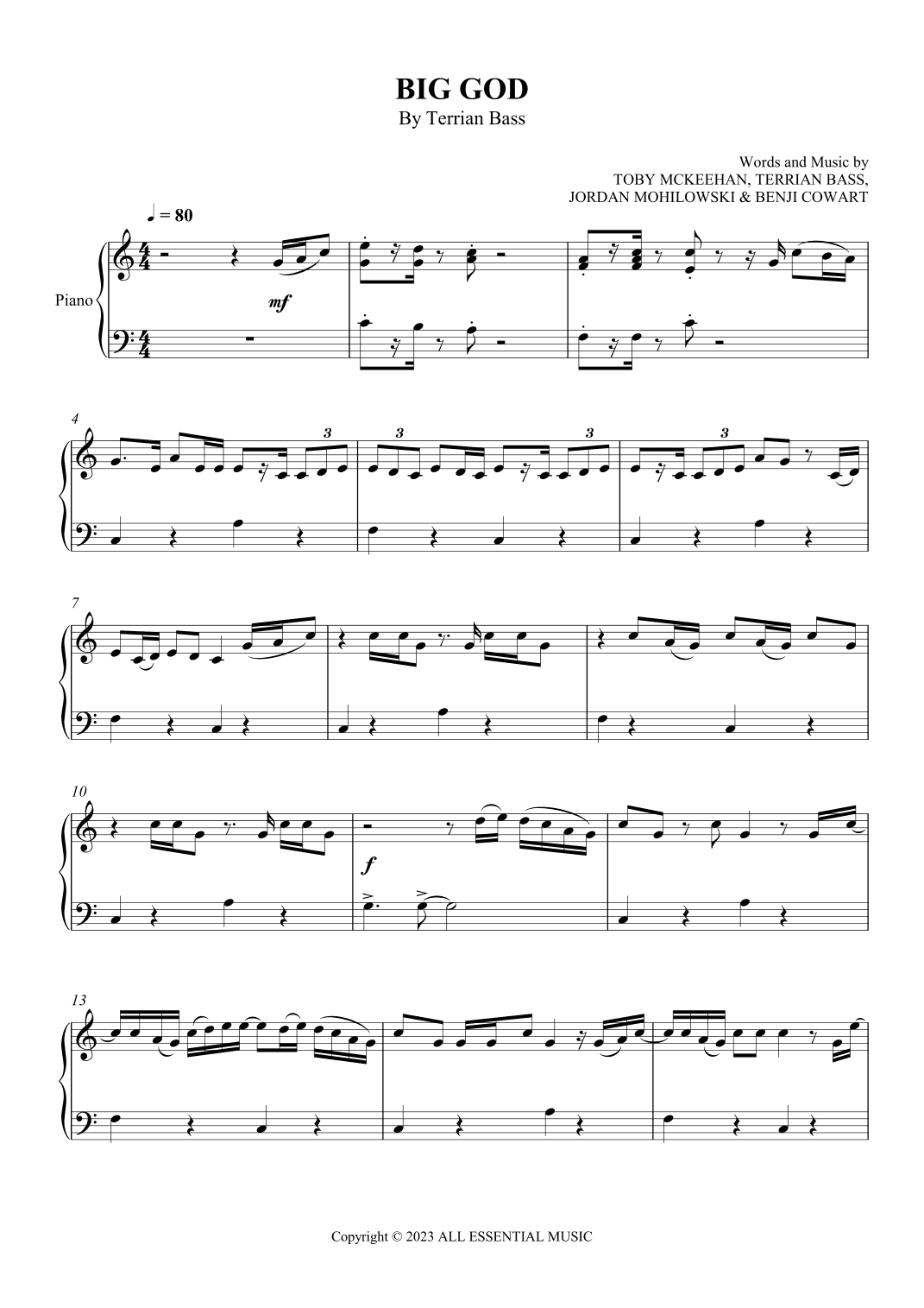 Big God (arr. SCMusic)