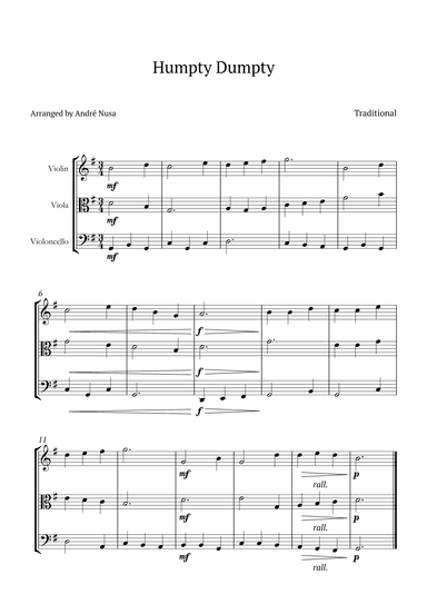 Humpty Dumpty (arr. André Nusa)