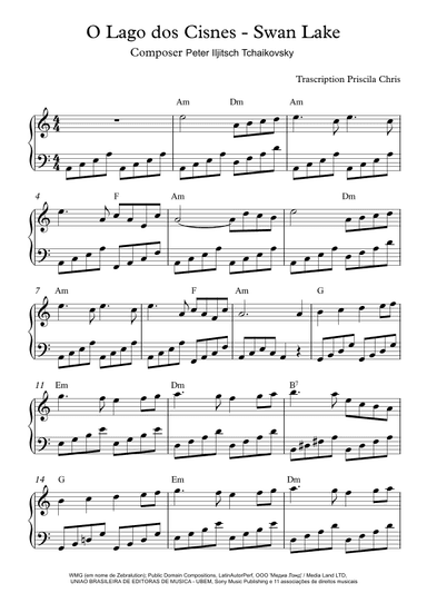 O Lago dos Cisnes - Swan Like (arr. Priscila Chris)