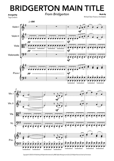 Bridgerton Main Title (arr. Tiago Cordeiro)