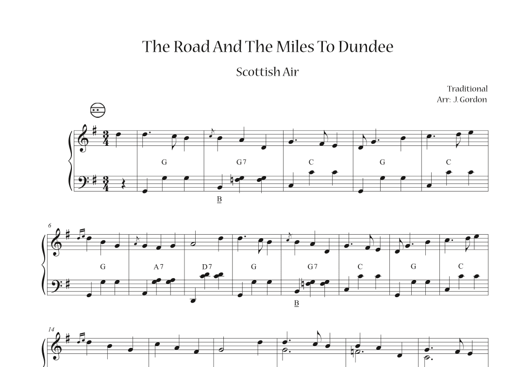 The Road And The Miles To Dundee (arr. Julia Gordon)