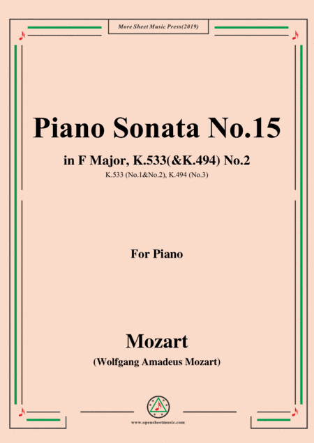 Mozart-Piano Sonata No.15 in F Major,K.533(&K.494),No.2 (arr. MSM)