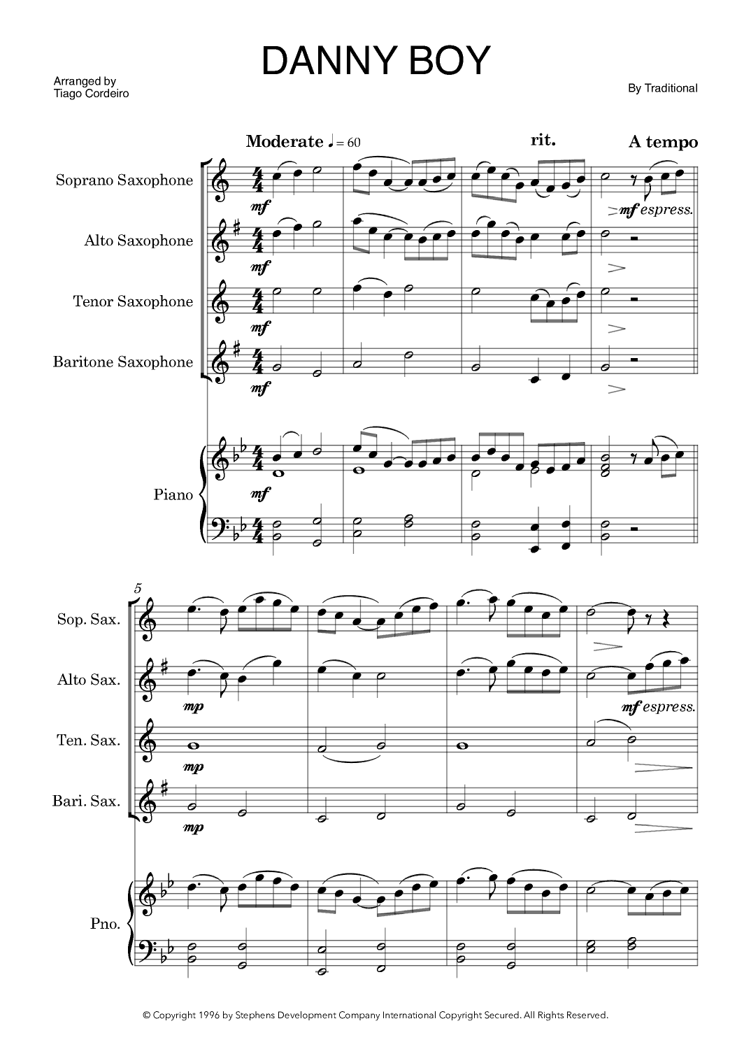 Danny Boy (arr. Tiago Cordeiro)