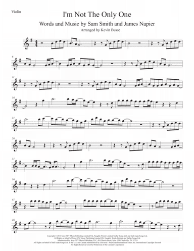 I'm Not The Only One (arr. Kevin Busse)