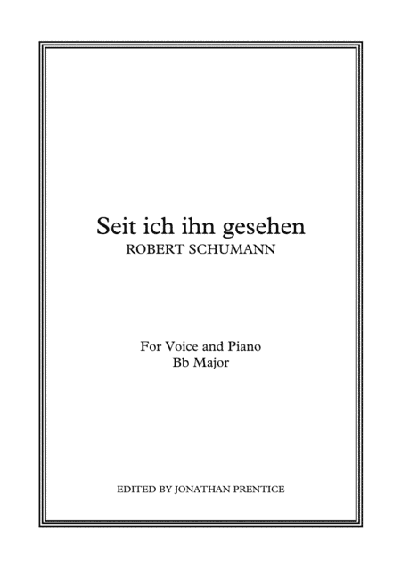 Seit ich ihn gesehen (Bb Major) (arr. Jonathan Prentice)