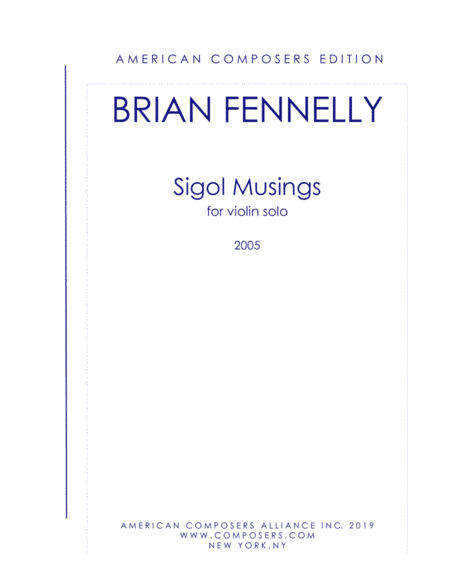 [Fennelly] Sigol Musings (for Violin)