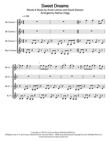 Sweet Dreams (Are Made Of This) (arr. Nathan Hogg)
