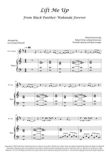 Lift Me Up (arr. Luís Gustavo Rossato)