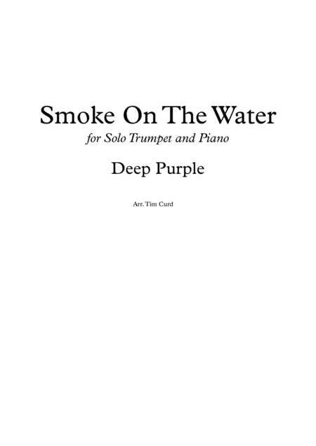 Smoke On The Water (arr. Tim Curd.)