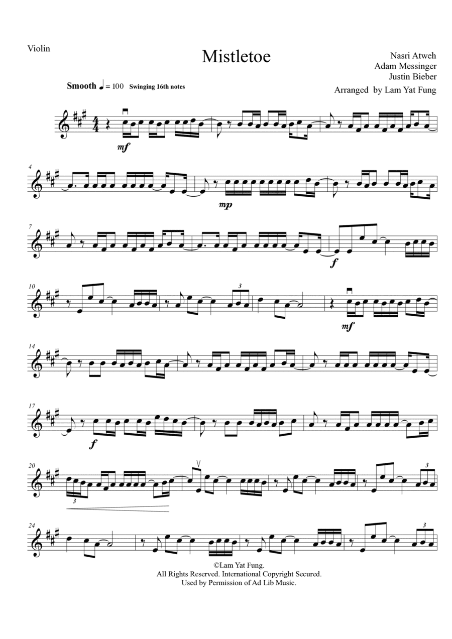 Mistletoe (arr. Lam Yat Fung)