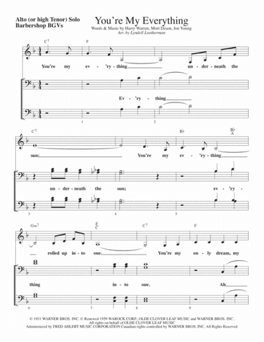 You're My Everything (arr. Lyndell Leatherman)