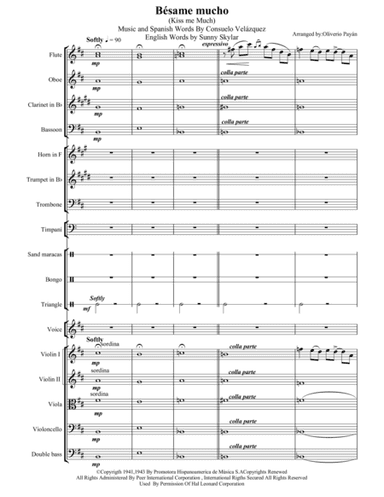 Besame Mucho (Kiss Me Much) (arr. Oliver Payan)