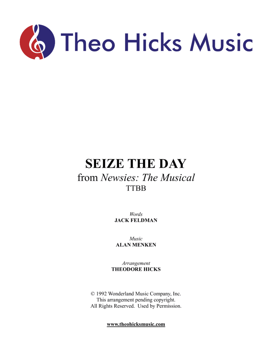 Seize The Day (arr. Theodore Hicks)
