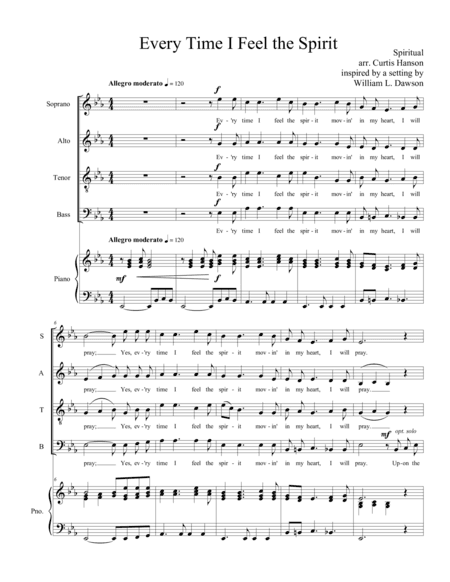 Every Time I Feel the Spirit (arr. Curtis Hanson)