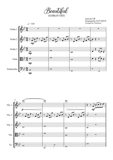 Beautiful (Goblin OST) (arr. chaelmont)
