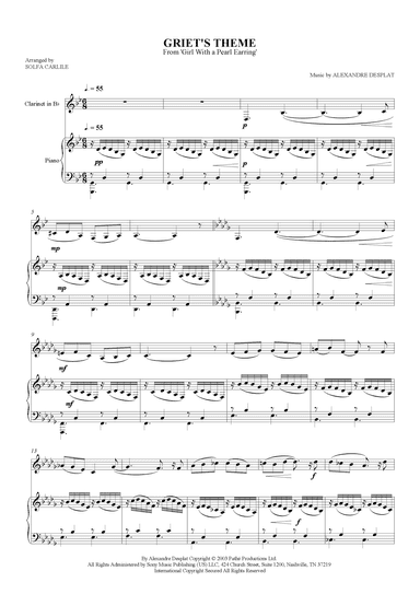 Griet's Theme (arr. S Carlile)