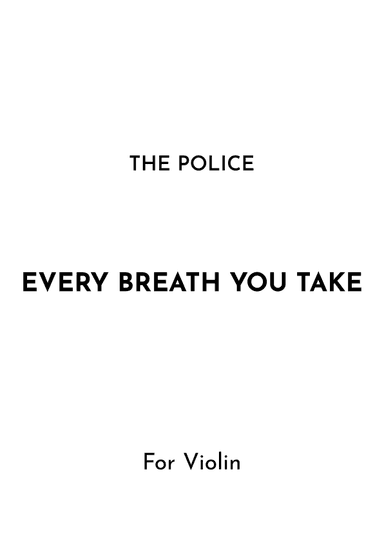Every Breath You Take (arr. Jireh J.)