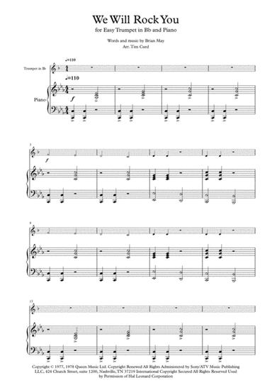 We Will Rock You (arr. Tim Curd.)