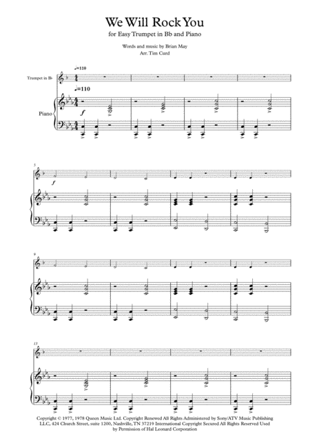 We Will Rock You (arr. Tim Curd.)