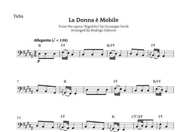 La Donna è Mobile (arr. Rodrigo Faleiros)