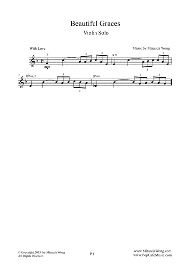 Beautiful Graces - Wedding Music for Violin Solo
