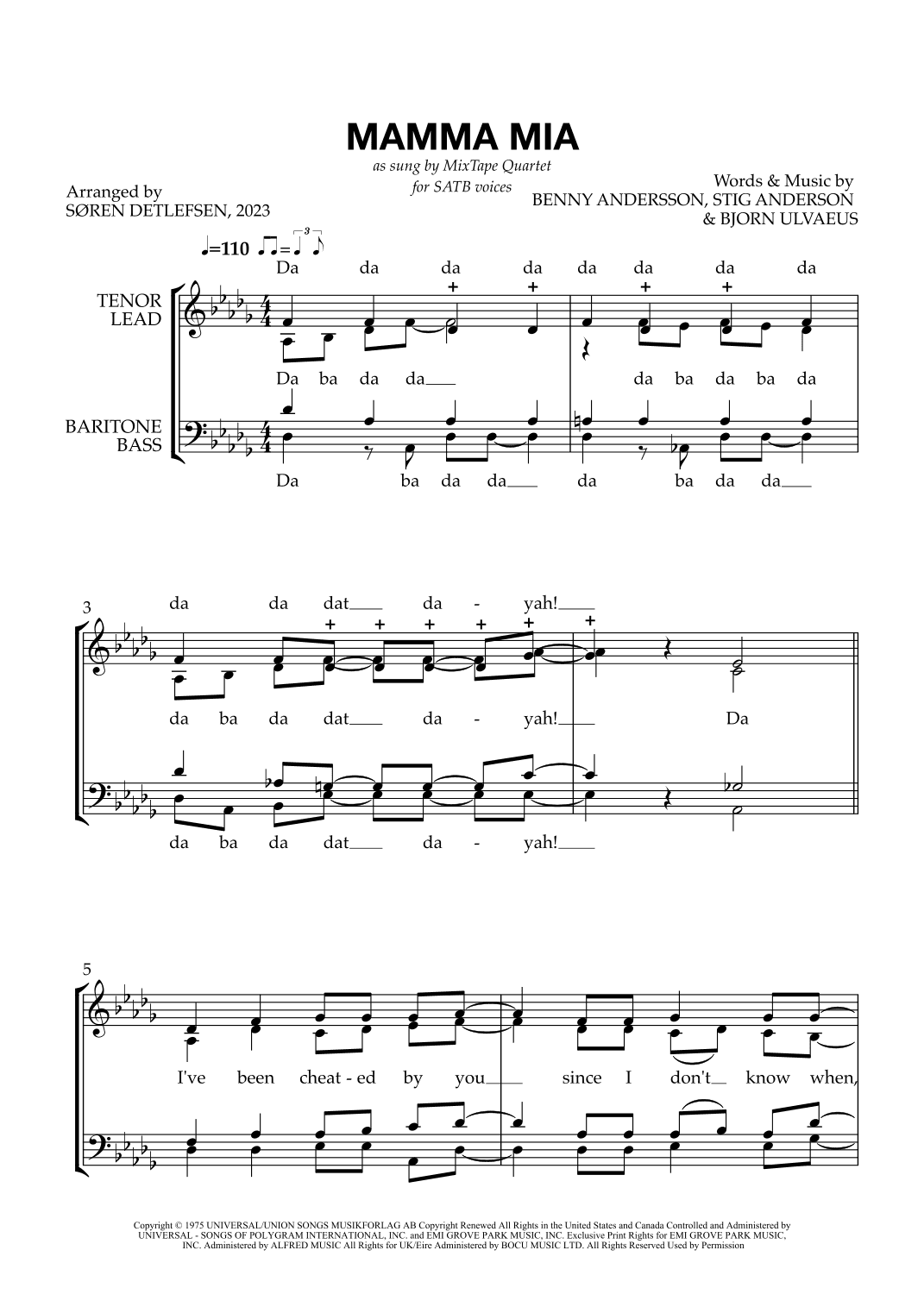 Mamma Mia (arr. Søren Detlefsen)
