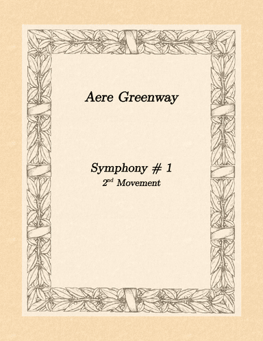 Symphony # 1, 2nd Movement