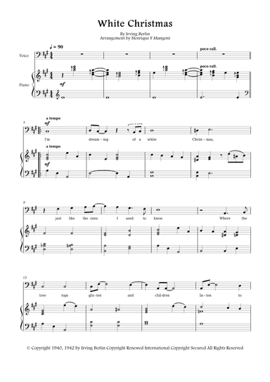 White Christmas (arr. Henrique F Mangoni)
